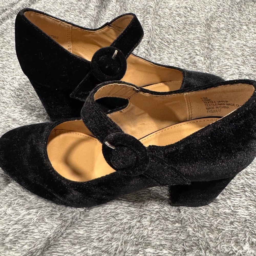 Esprit Black Chenille Mary Janes - Picture 3 of 4